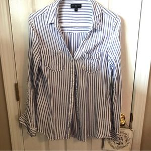 Small striped button down